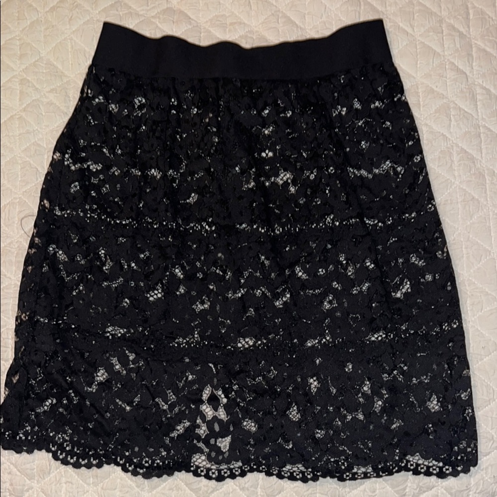 Victoria's Secret Black Tiered Black Lace under skirt